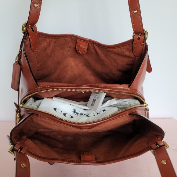 COACH Lori Signature Logo Coated Canvas Shoulder Bag AND Accordion Wallet SET🎈⭐ - Picture 12 of 16